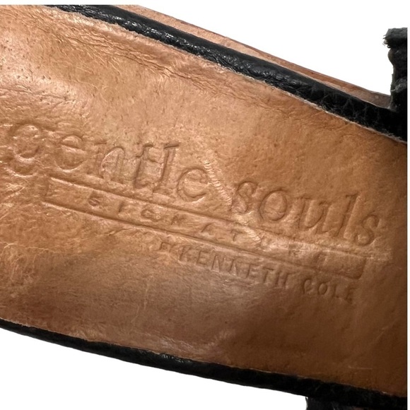 Gentle Souls Harlie Slingback Black Leather Open Back Comfort Booties Womens 9.5 - Picture 12 of 13